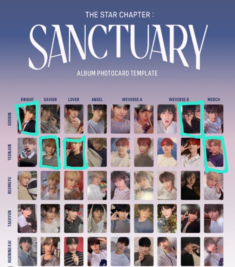 收圖中Txt photocard yeonjun soobin tomorrow x together, 興趣及遊戲