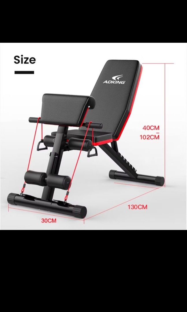 Adking Workout Gym Bench Sports Equipment Exercise Fitness Cardio Fitness Machines on Carousell