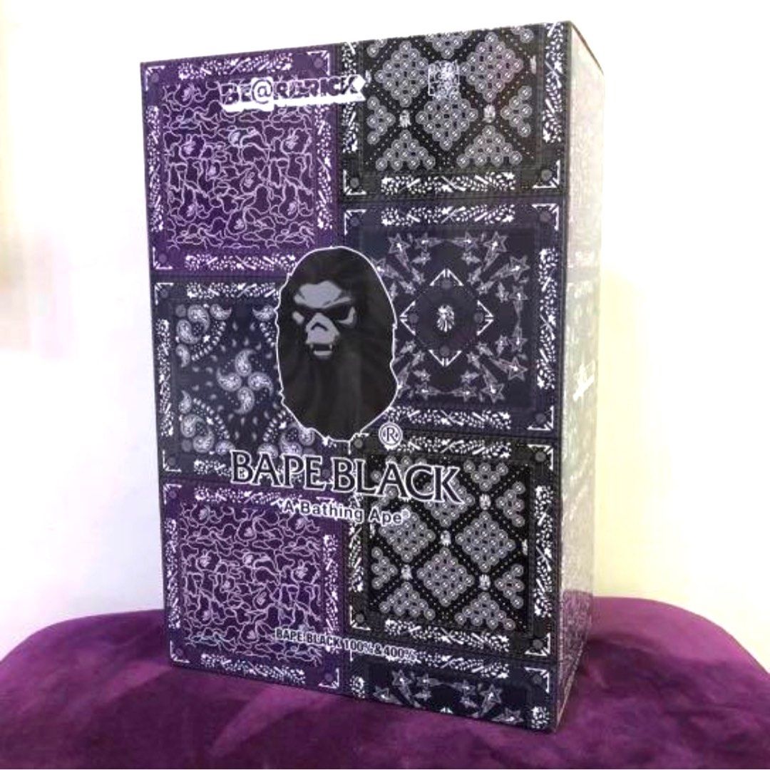 国内外の人気集結！ 100％ BANDANA BLACK BE@RBRICK☆BAPE & BLACK 400％（BAPE その他