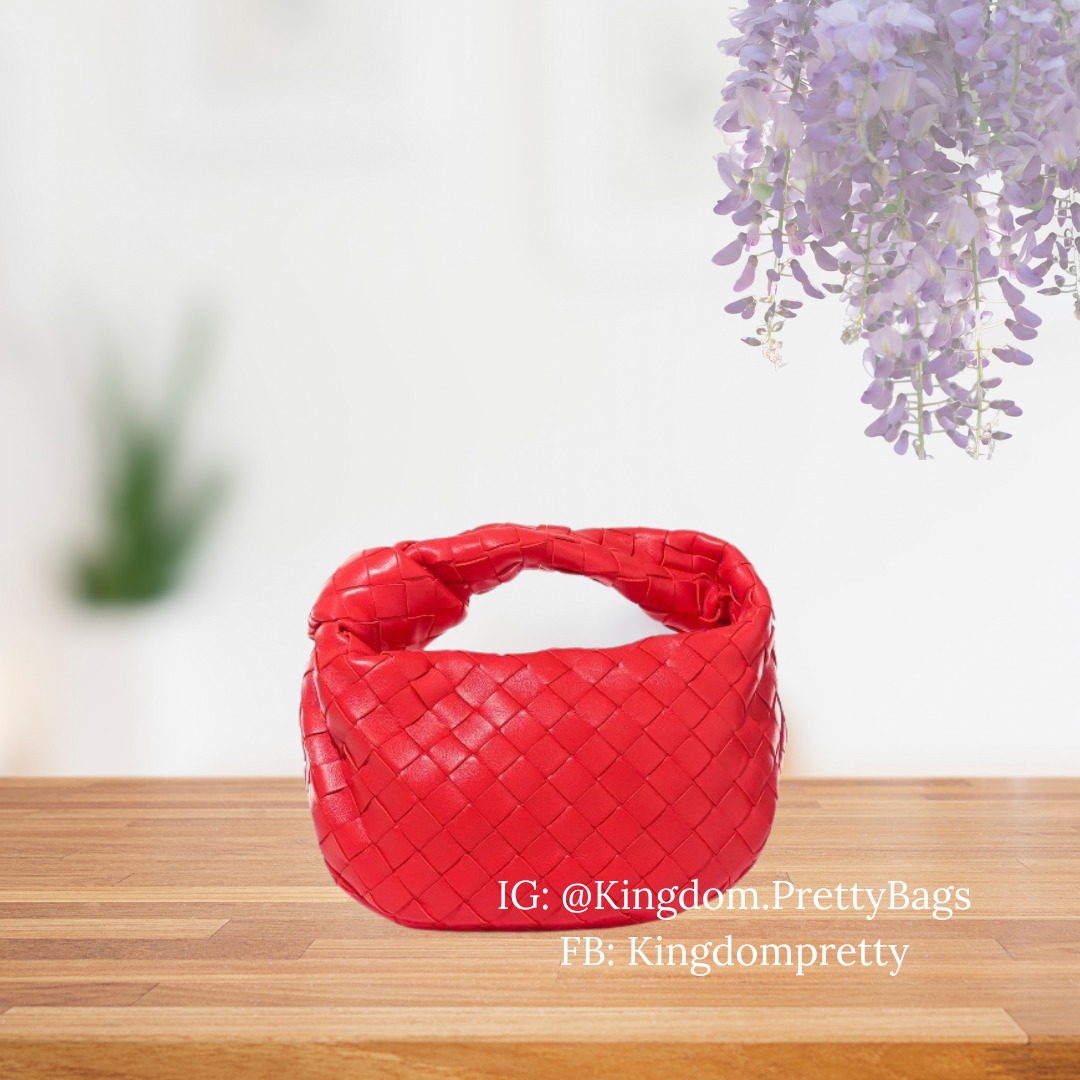Bottega Veneta BV Intrecciato Mini Size Jodie Hobo Bag in Red Woven ...