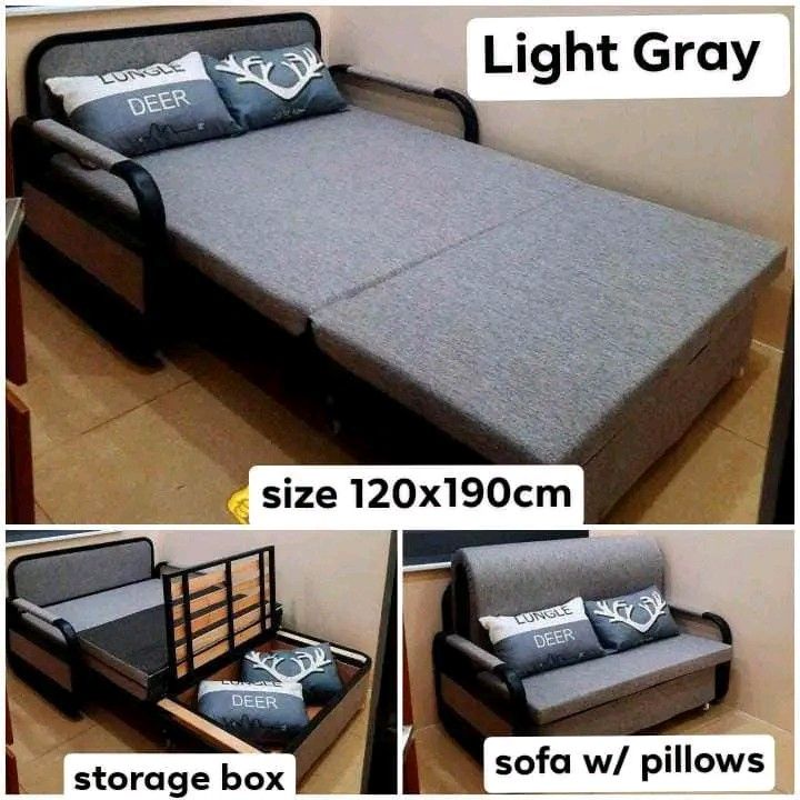 BRANDNEW 3IN1 SOFA BED WITH STORAGE (Category: Sofas) located in Manila. Submitted by saguittarian06 (Listing ID 1334991324, Image 3). Description: ❤️BRAND NEW 3IN1 SOFA BED WITH STORAGE SPACE SAVER ❣️ ✅DOUBLE 120X190CM COLOR: DARK GRAY ONLY ✔️FREE PILLOWS ✔️FREE ASSEMBLE COD/COP ADD DELIVERY FEE ✔️ SAMEDAY DELIVERY ❗ADD SF OUTSIDE MNL. ❗CASH ON DELIVERY ON SELECTED AREA 📩 PLEASE DIRECT MESSAGE ME FOR INQUIRIES 📱 GLOBE# 09674865453 🏠 LOCATION 