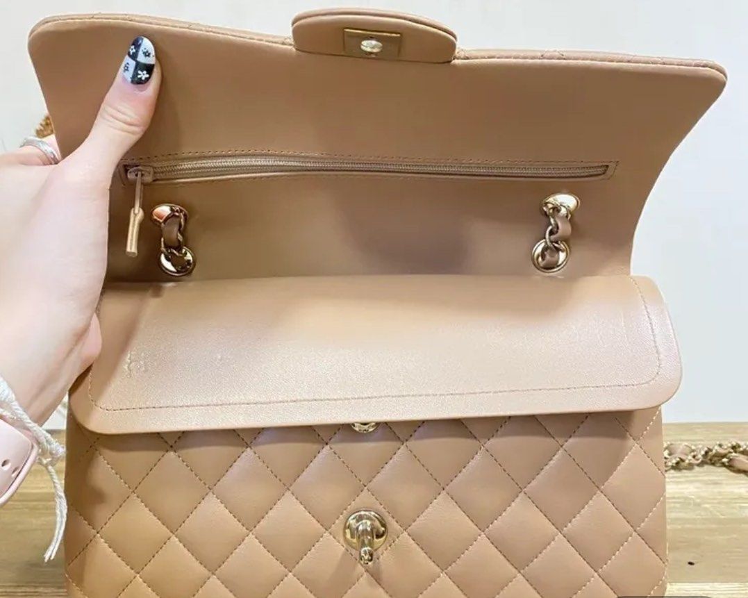 Chanel Classic Flap Medium Brown GHW (Category: Luxury Bags & Wallets) located in Quezon City. Submitted by __12345 (Listing ID 1335046890, Image 3). Description: - Preorder 2 weeks eta - Guaranteed authentic or money back - 9.8/10 condition - Serial no. J3P - Inclusions: dustbag, box, receipt - Available for meet ups/delivery - Detailed photos available upon request Open to sourcing requests! Send us a message 💌🛍️.
