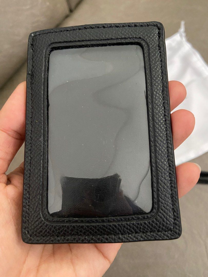 Original Coach Lanyard Men Black Card Holder Coach Black, Barang - Main Image