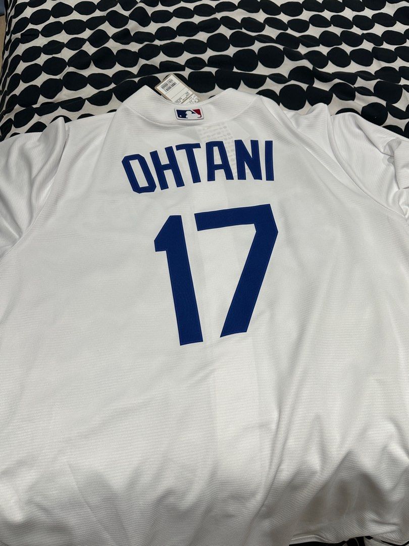 Dodgers Ohtani Jersey (Category: Activewear) located in Mandaluyong City. Submitted by _luxe4less (Listing ID 1335057249, Image 2). Description: Shohei Ohtani Authentic White 2024 World Series Nike Jersey Bought in Japan last October.