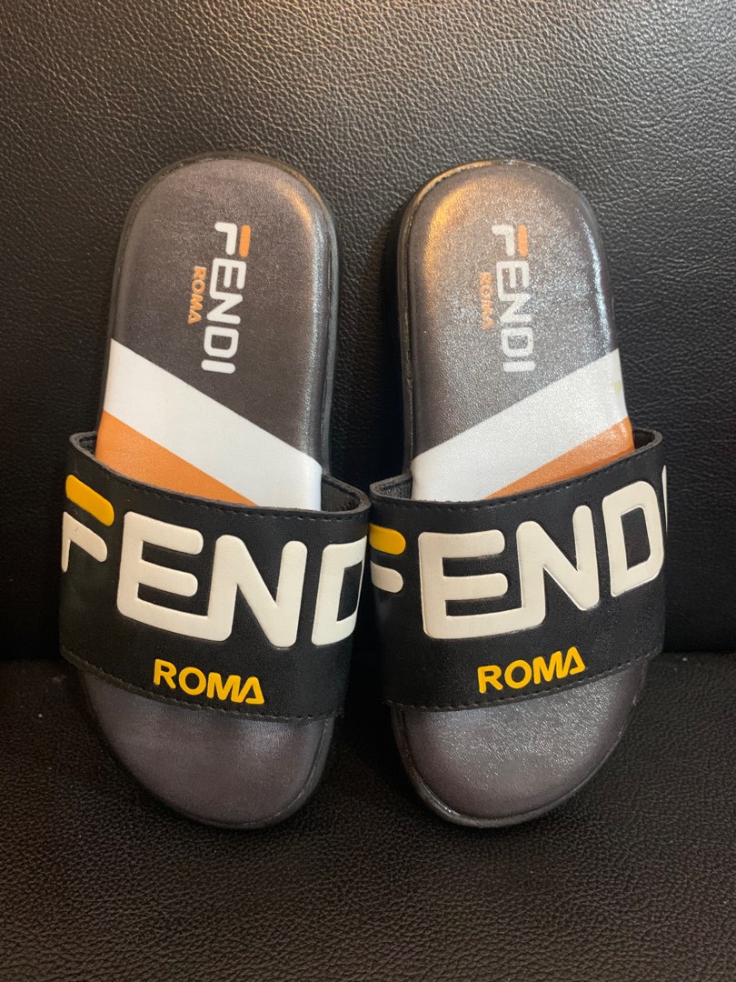 Fendi slides for kids hot sale