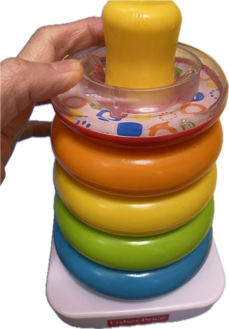 Fisher Price Rock A Stack Stacking Ring Toy 5 Plastic Rings Carousell