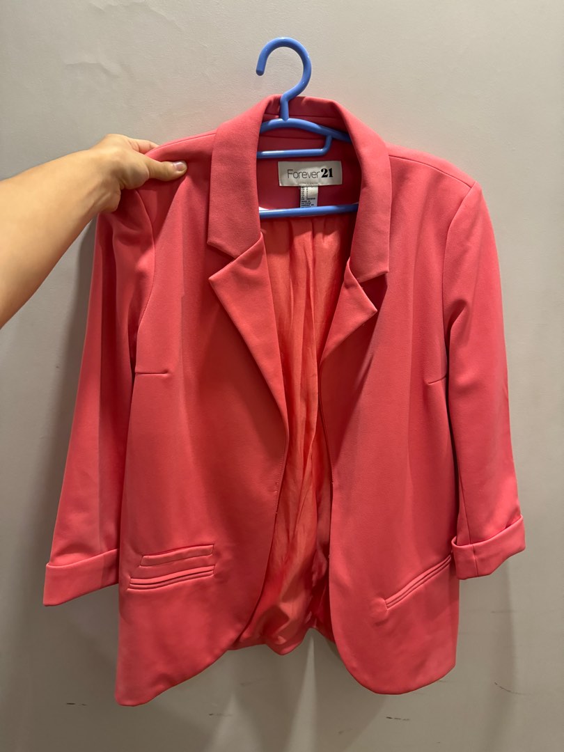 Hot pink blazer forever 21 on sale