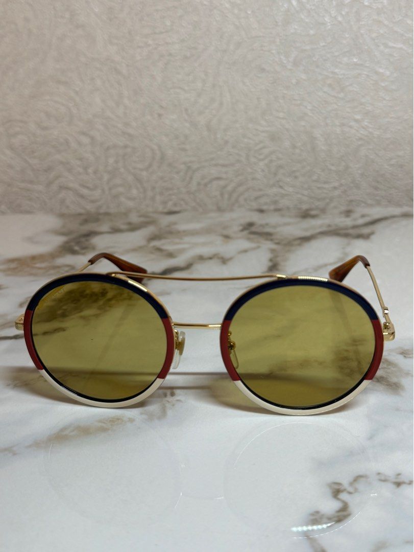 GUCCI 100 Authentic 90 New Classic Red Blue White Sunglasses Original Price HKD 4 500