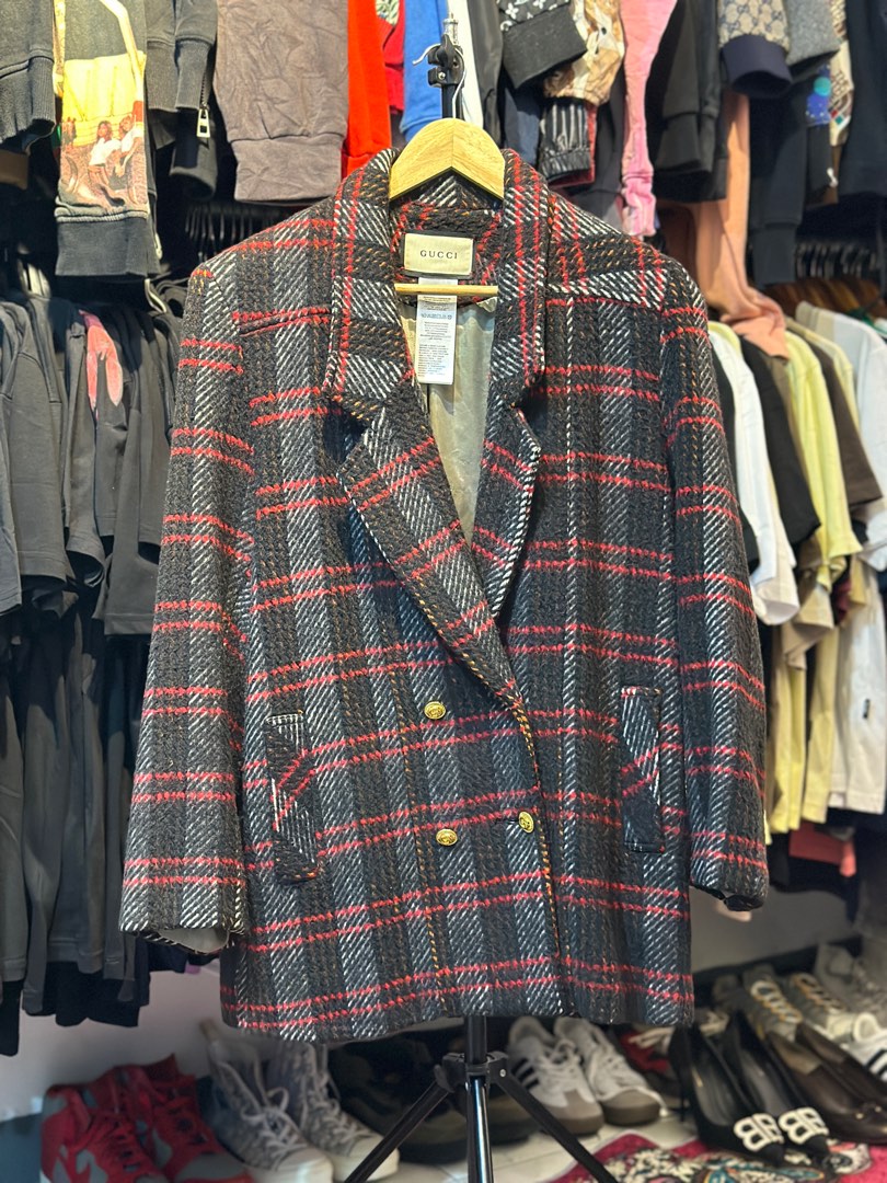 Gucci Blazer Unisex GG buttons Luxury Apparel on Carousell