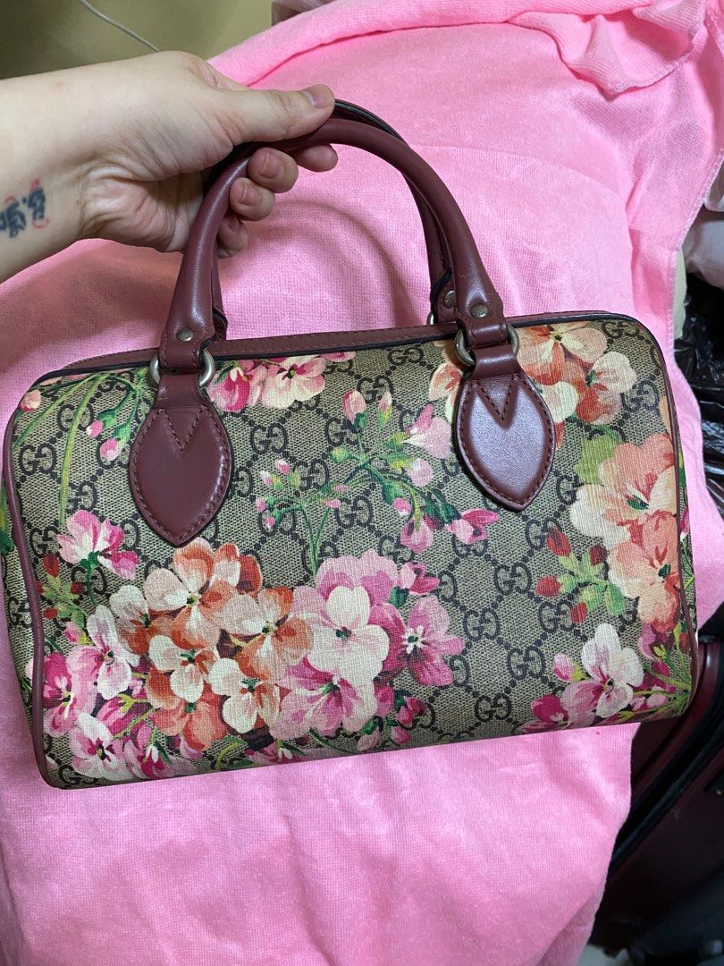 Gucci handbag with flowers sales