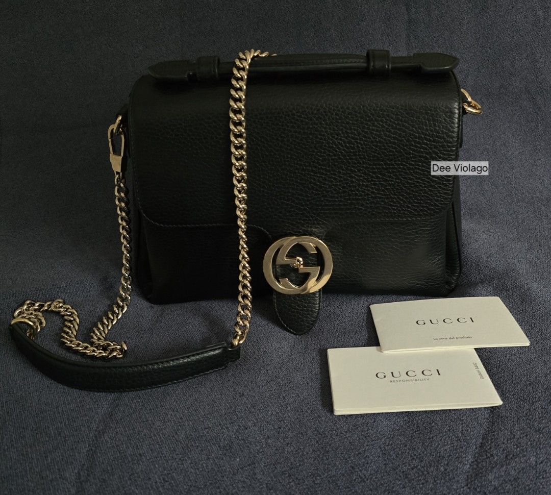 Gucci interlocking flap shoulder bag Luxury Bags Wallets on Carousell