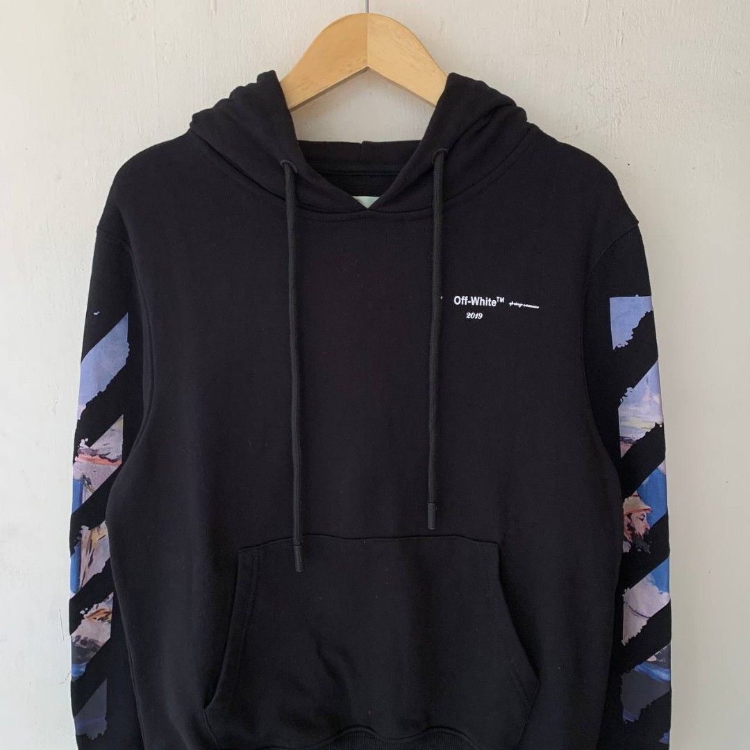HOODIE OFF WHITE SS19 FULLTAG Fesyen Pria Pakaian Baju Luaran di Carousell