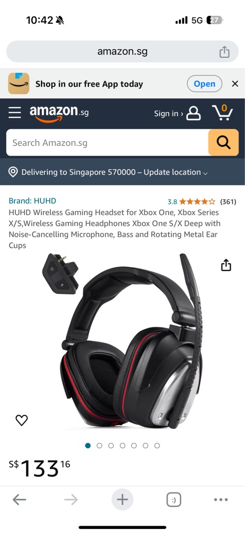 HUHD Wireless Gaming Headset for Xbox One Xbox Series X S Wireless Gaming Headphones Xbox One S X Deep with Noise Cancelling Microphone Bass and