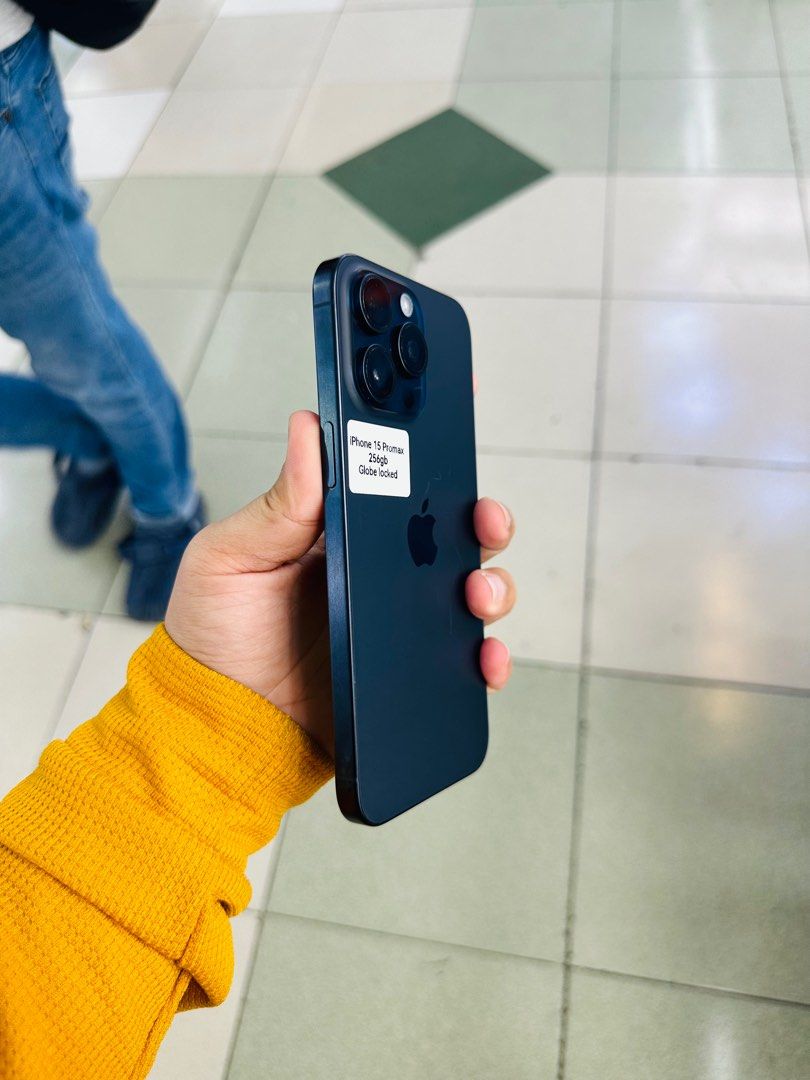 Iphone 15 Pro Max 256gb 90-95% batt Globelocked (Category: iPhone 15 Series) located in San Juan City. Submitted by javedsgadgetshop (Listing ID 1335030253, Image 3). Description: OPEN FOR INSTALLMENT VIA CREDIT CARD/GGIVES/SPAY/BILLEASE & SWAP/TRADE-IN! BUY AND SELL! Quick Specs : Iphone 15promax •256gb •NTC Variant •90-95% batt health •Globelocked •95% Smoothness •No hidden issue | No Repaired •100% Authentic | Not Refurbished •w/ OEM Charger &