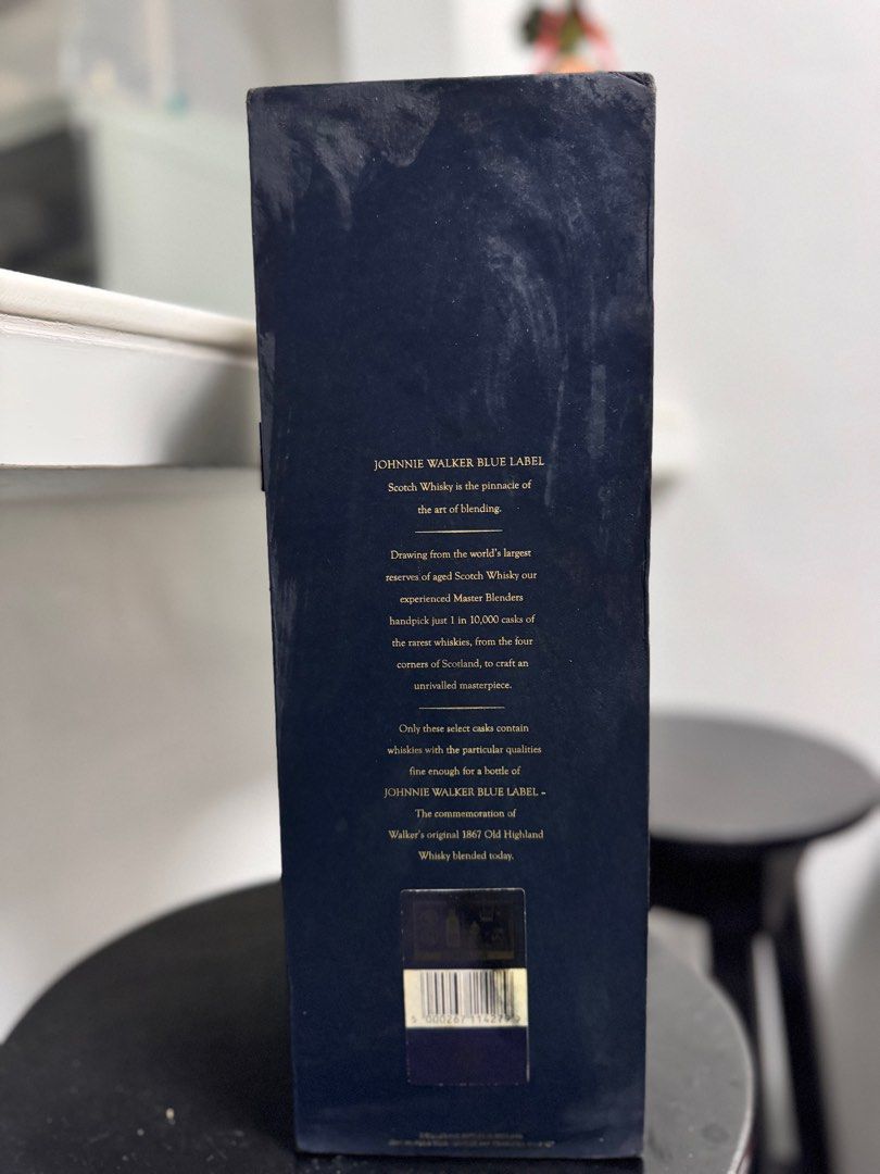 Johnnie Walker Blue Label 750ml (Category: Beverages) located in Cavite. Submitted by _prelovedni (Listing ID 1335021245, Image 3). Description: Brand new in box and seal. Location: Cavite.