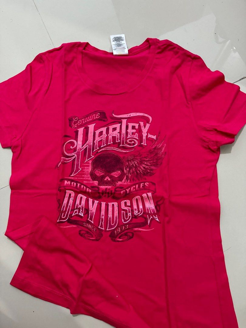 Kaos harley davidson original, Fesyen Wanita, Pakaian Wanita