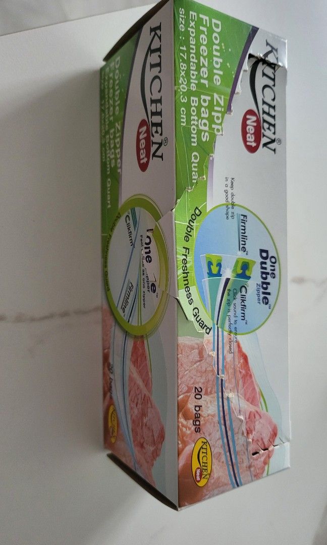 Kitchen Neat double zipper storage and freezer bags