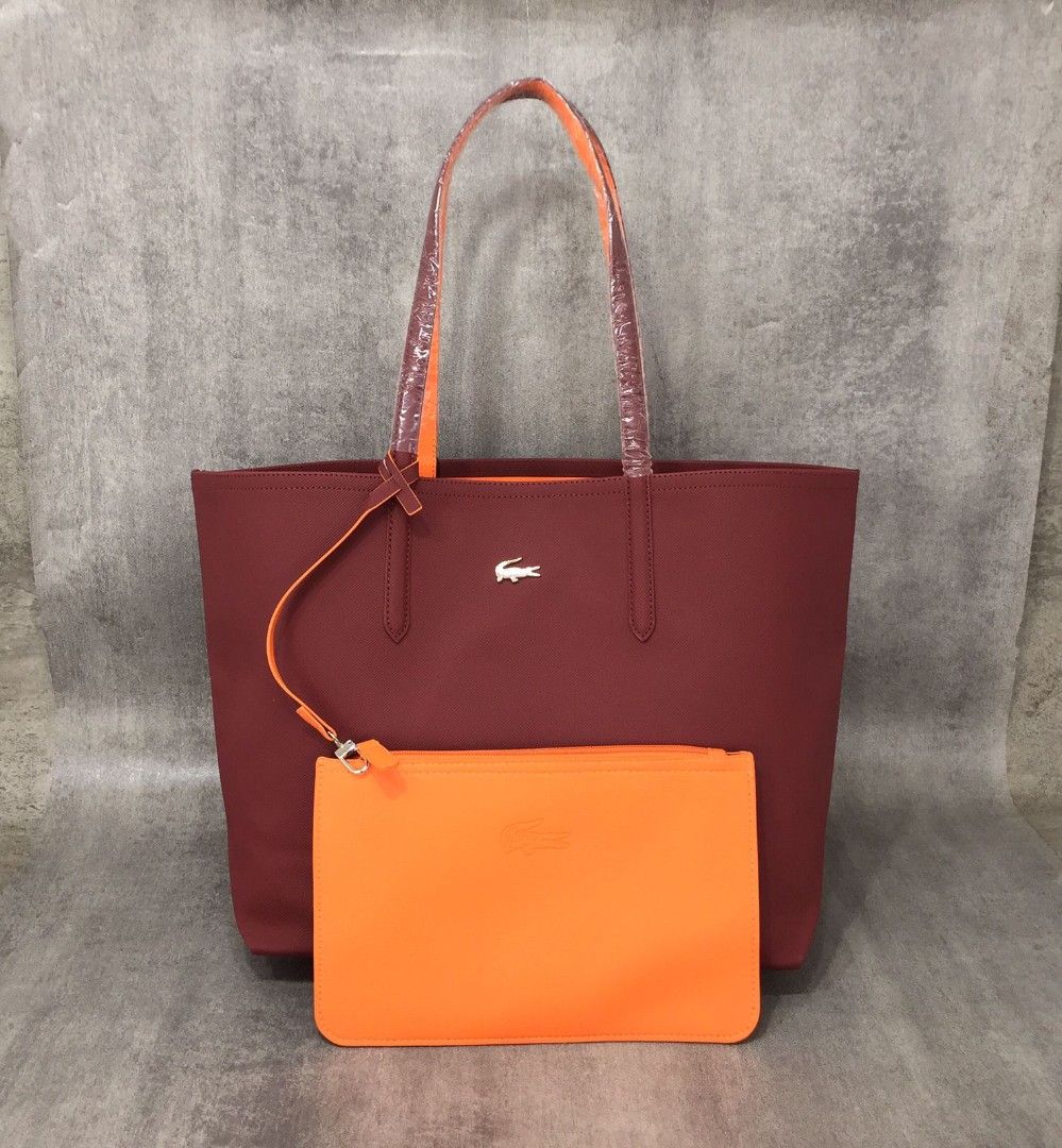 Tote Bag Sac Lacoste Femme Orange Lacoste Anna Reversible Tote Bag