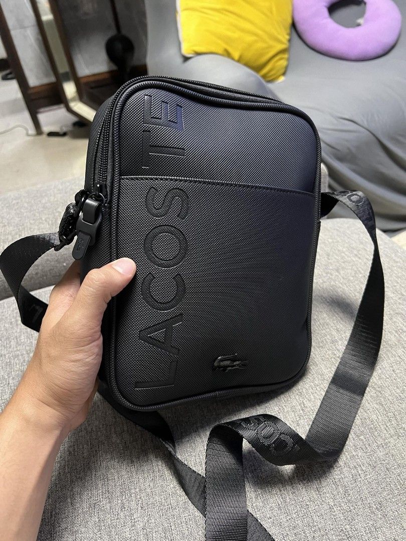 Lacoste sling bag leather hotsell