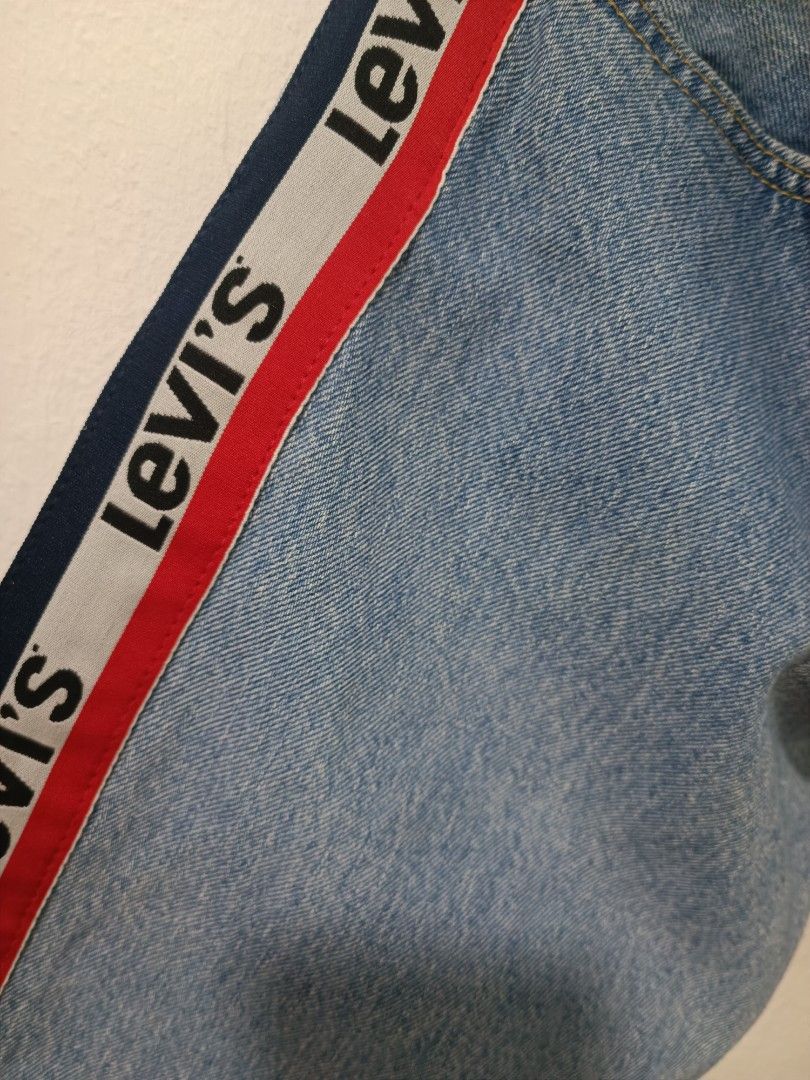 LEVI S Premium 501 Slim Taper Sports Stripe Light Stone Jeans W31 100 original Buy 1 Free 1