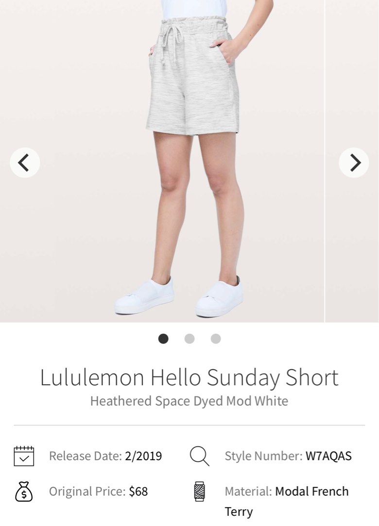 Hello sunday short lululemon discount