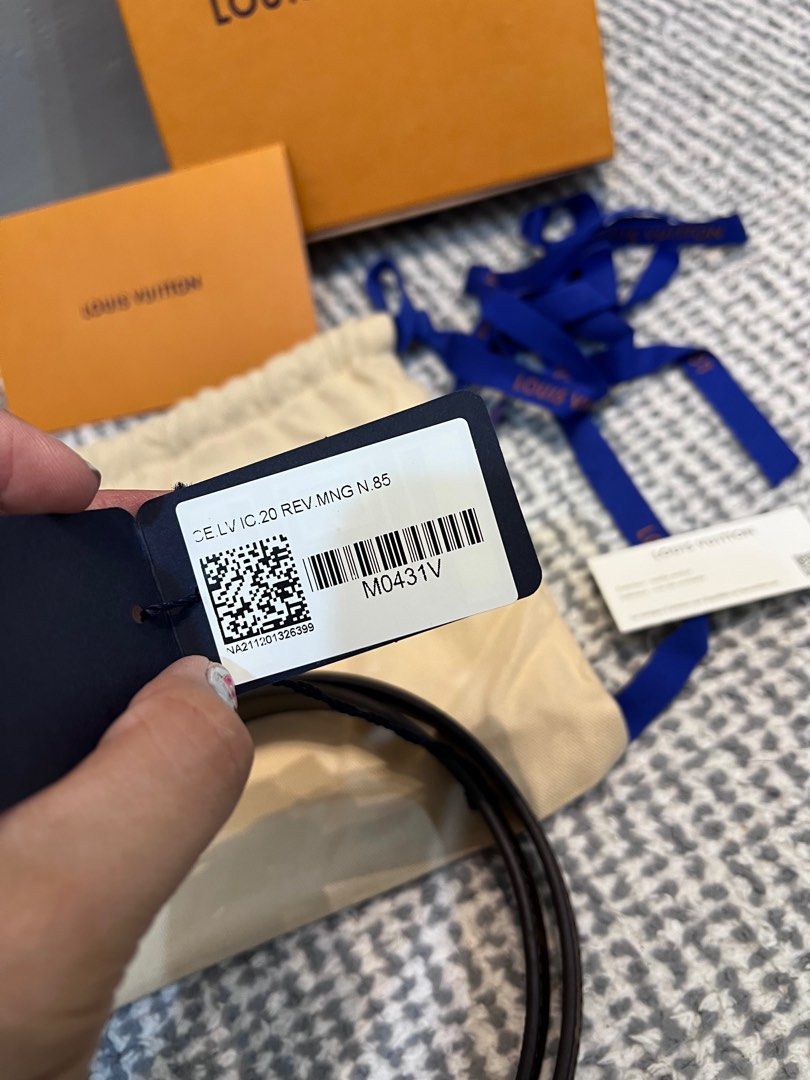 LV Iconic 20mm Reversible Belt 85cm (Category: Luxury Accessories) located in Butuan. Submitted by stuffsavenue (Listing ID 1334970270, Image 3). Description: Brand new Bought in US complete inclusions With receipt.