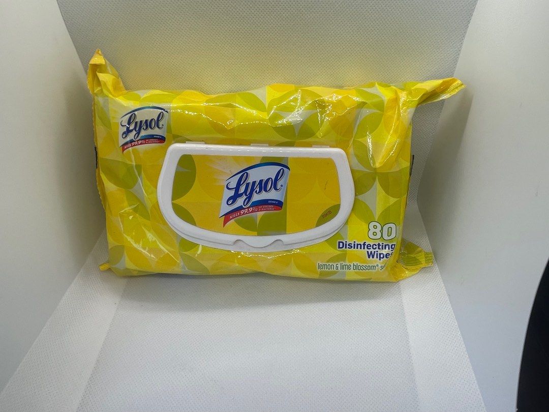Lysol wipes (Category: Sanitizers & Disinfectants) located in San Juan City. Submitted by stphilippines (Listing ID 1334980048, Image 1). Description: Brand new sanitary wipes. 80 pcs. Lysol - made in Canada. Never opened and very effective. Lemon scented .