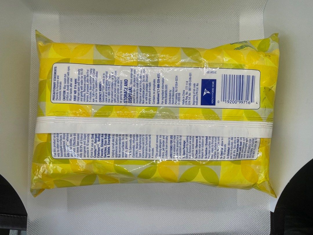 Lysol wipes (Category: Sanitizers & Disinfectants) located in San Juan City. Submitted by stphilippines (Listing ID 1334980048, Image 2). Description: Brand new sanitary wipes. 80 pcs. Lysol - made in Canada. Never opened and very effective. Lemon scented .