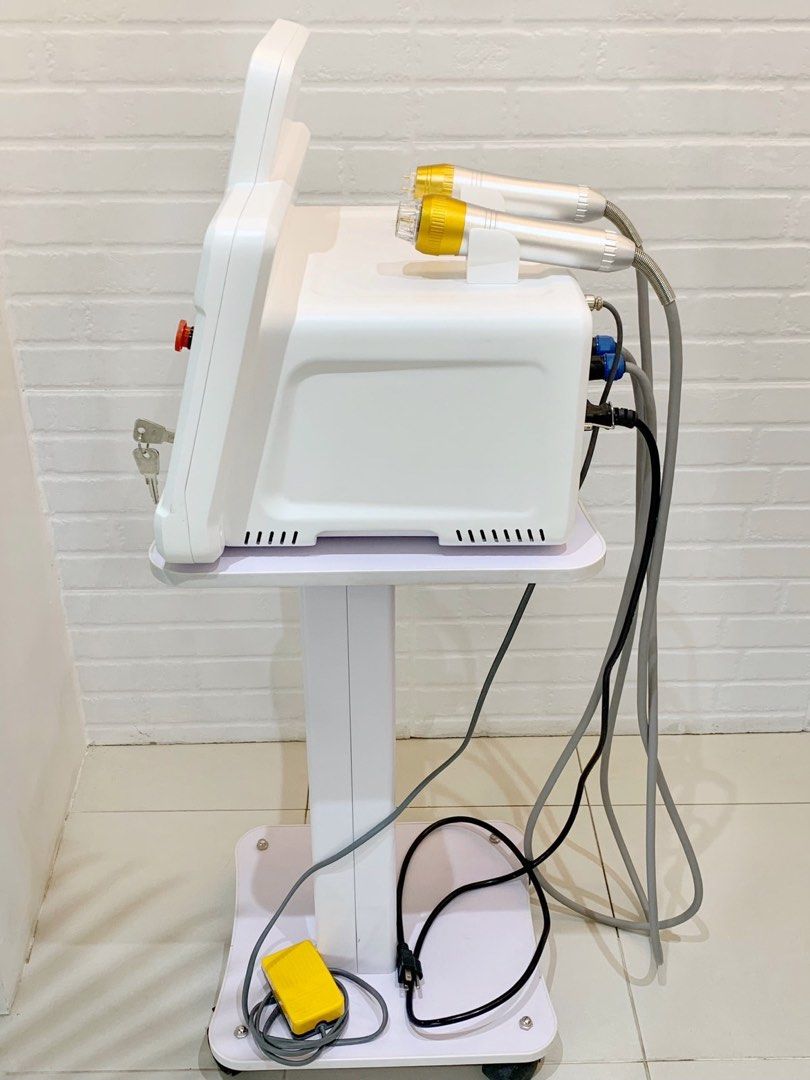 Nubway RF Microneedling Machine (Category: Medical Supplies & Tools) located in Muntinlupa City. Submitted by prettybangtannoona (Listing ID 1335068913, Image 3). Description: RF Microneedling Machine with Fractional RF handle from Nubway China Lightly used, no issues RFS: will upgrade Needle tips may be bought from China (will forward supplier) Message me for any inquiries May view device in Alabang.