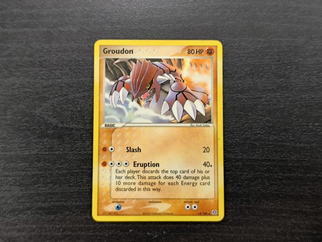 Pokemon Groudon 14/106 EX Emerald (Non Holo Rare), Hobbies & Toys, Toys & Games on Carousell Pokemon Groudon 14/106 EX Emerald (Non Holo Rare), Hobbies & Toys, Toys & Games on Carousell