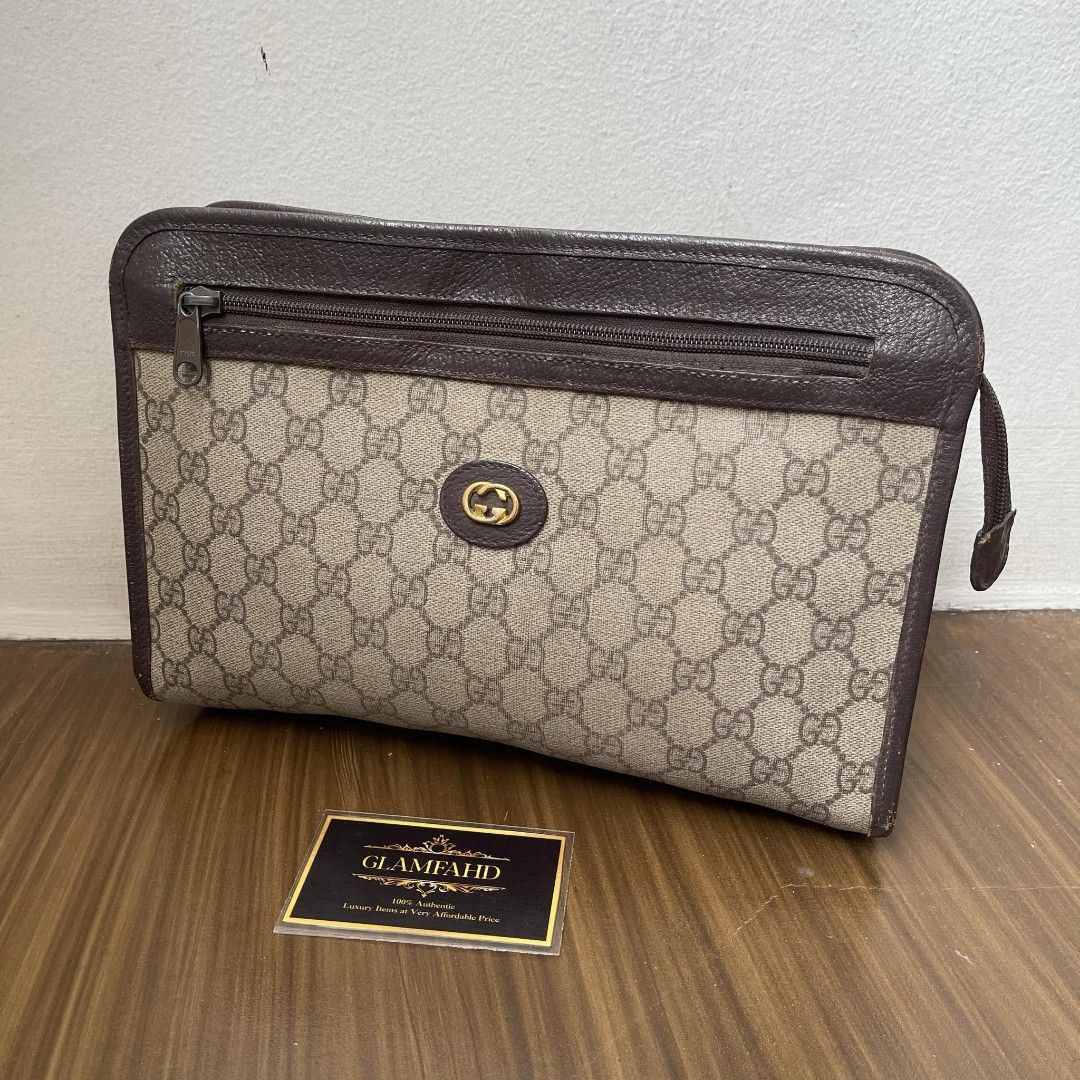Pre Owned Authentic GUCCI Vintage PVC Clutch Bag