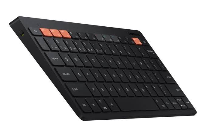 SAMSUNG BLUETOOTH KEYBOARD (Category: Computer Keyboard) located in Quezon City. Submitted by keithchain (Listing ID 1335036179, Image 2). Description: FOR SALE BRAND NEW (still in sealed box) SAMSUNG KEYBOARD TRIO 500 -Pair multiple devices & switch with a click -Wireless keyboard to-go for when you're on the go -Assign custom Hot Keys to your favorite apps Loc: Taguig RFS: I already got the keyboard case for my tablet. 😊.
