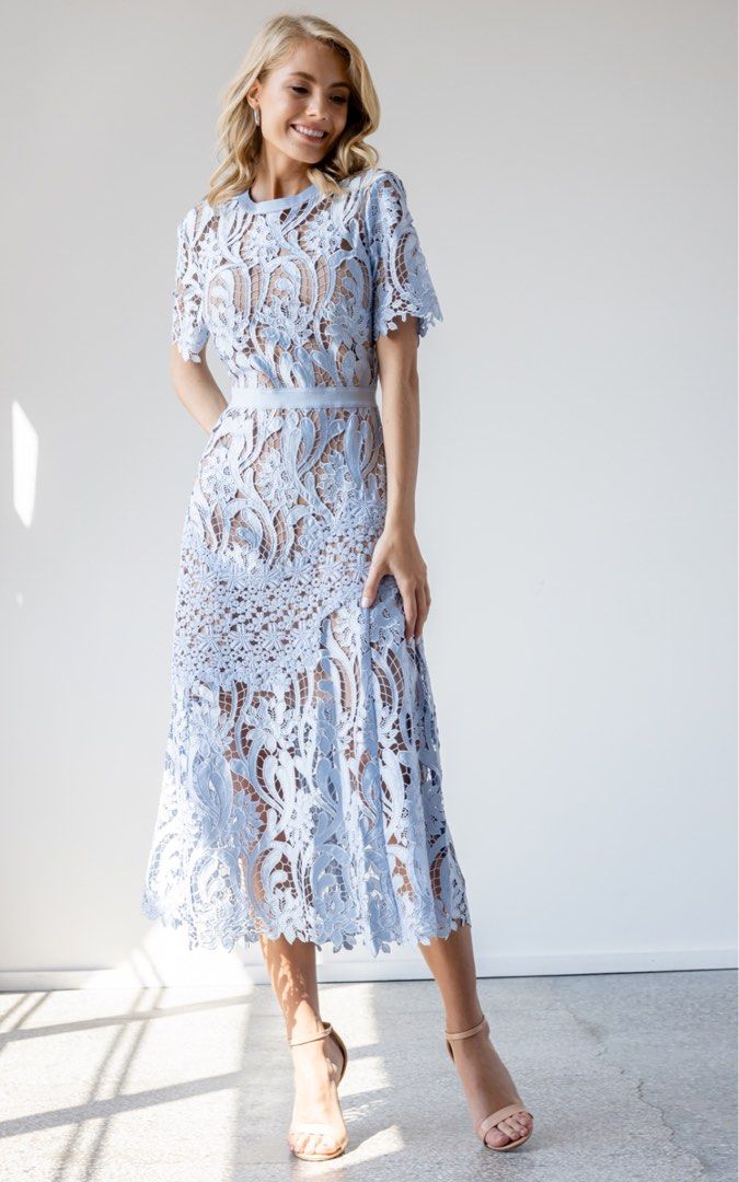 Self portrait prairie midi dress 2025