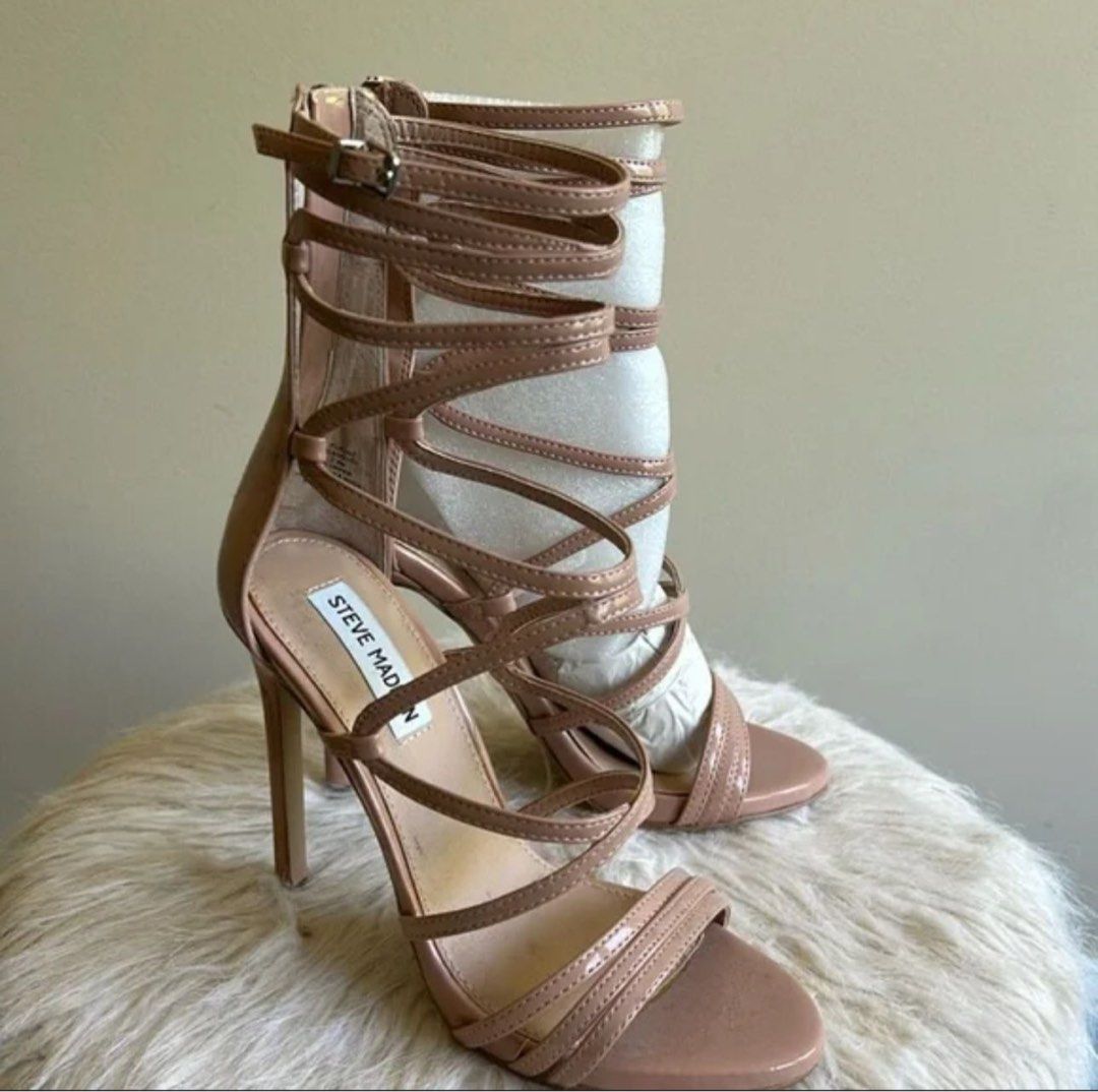 Steve Madden Flaunt heels size 6.5 new blush color Fesyen Wanita Sepatu di Carousell
