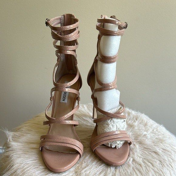 Steve Madden Flaunt heels size 6.5 new blush color Fesyen Wanita Sepatu di Carousell