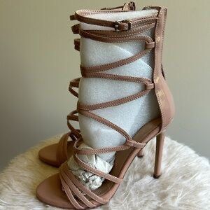 Steve Madden Flaunt heels size 6.5 new blush color Fesyen Wanita Sepatu di Carousell