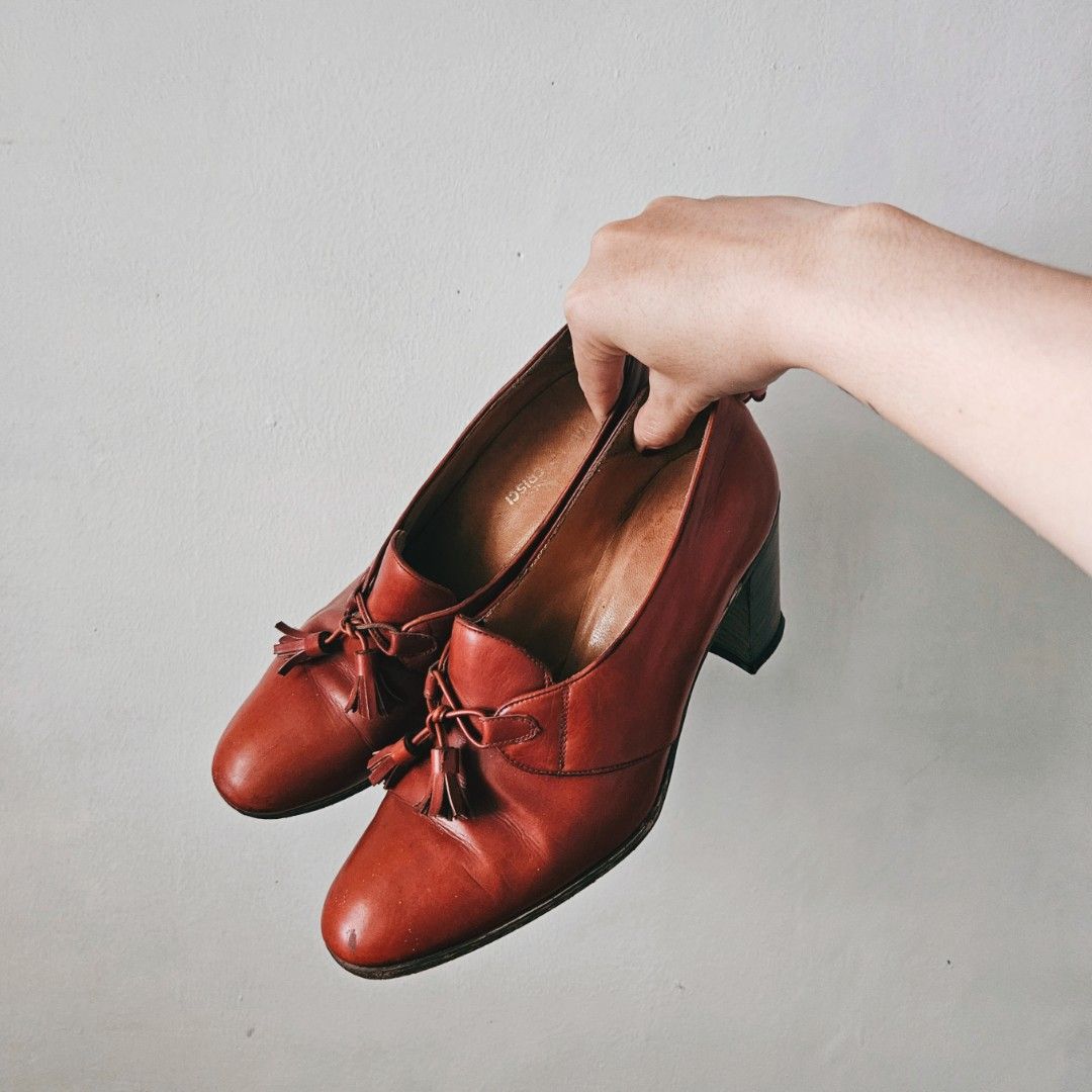 TANINO CRISCI TANINO CRISCI LEATHER HEELS SIZE 7 HANDMADE