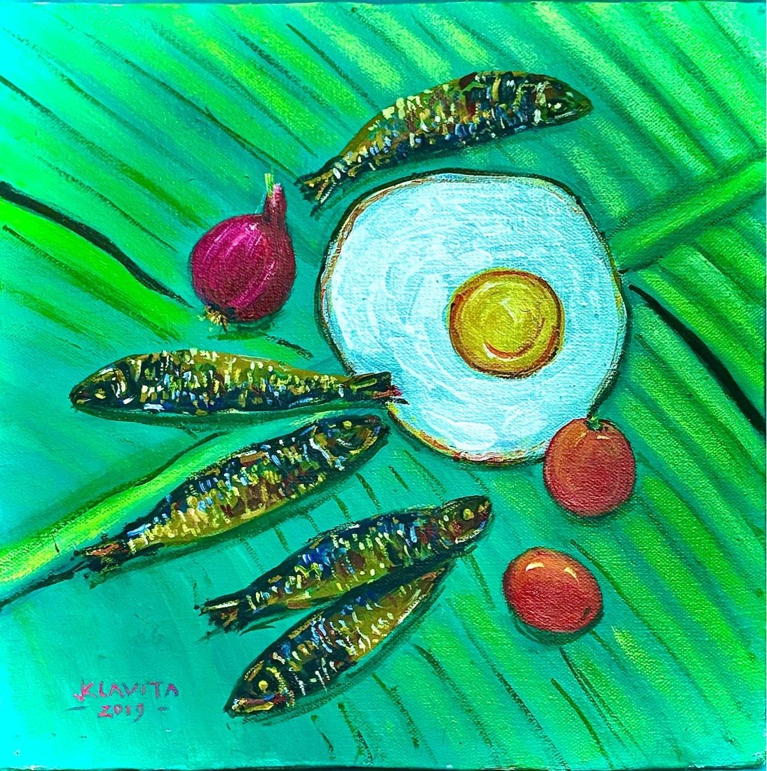 "TUYO" "Favorite Pinoy Breakfast" (Category: Art & Prints) located in Manila. Submitted by klippers (Listing ID 1334914815, Image 1). Description: Made by the late Visual Artist, Mr. Joseph Clavita who had won multiple awards in different categories and done so much exhibits local and international. This "Favorite Pinoy Breakfast " "TUYO was made in the of year 2019. It comes with Certificate of Authenticity signed by Mr. Joseph Clavita. .