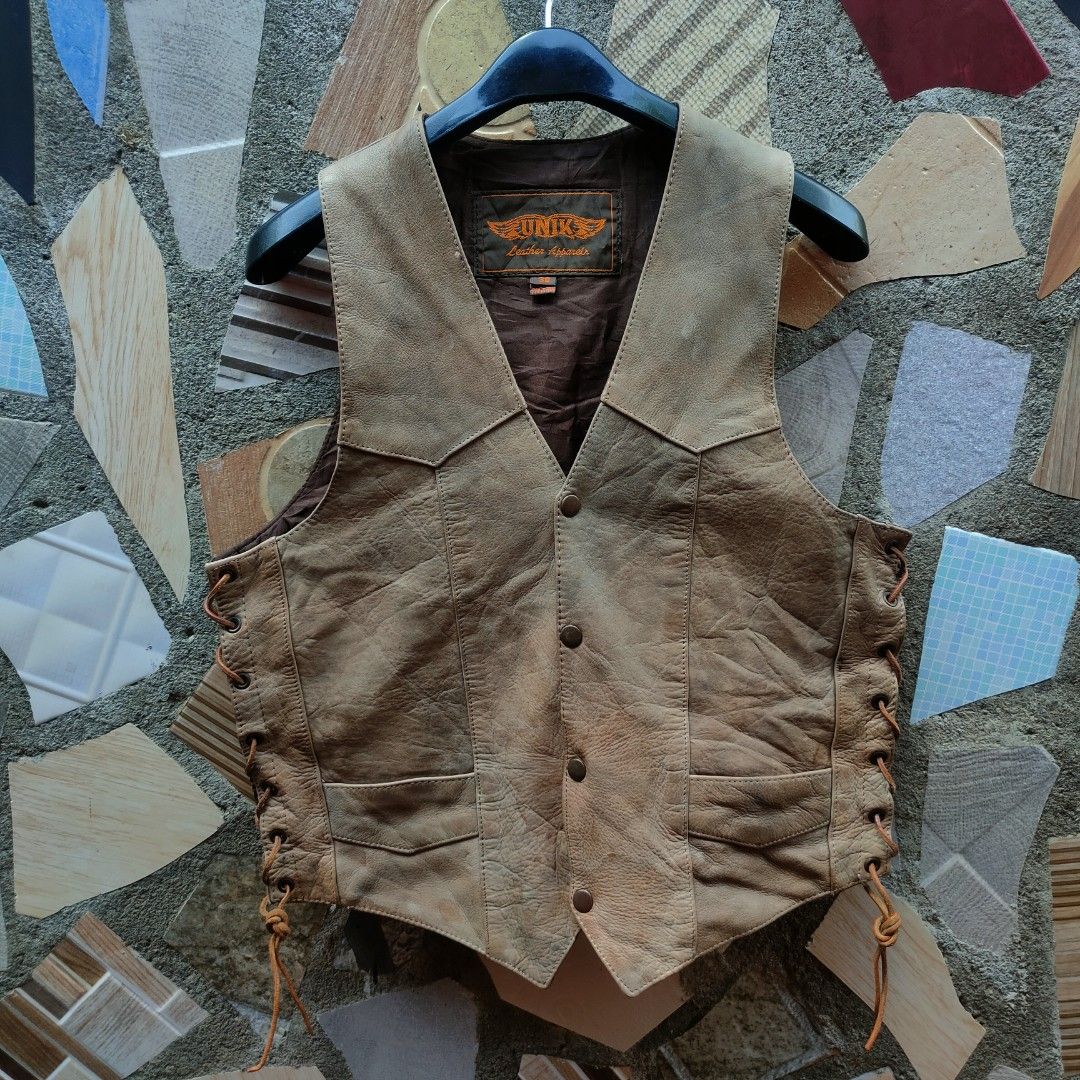 Unik leather vest on sale