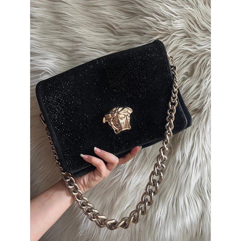 Versace crystal medusa evening sultan bag deals