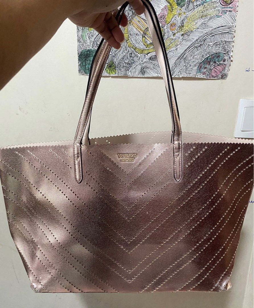 Rose gold tote bag victoria secret top