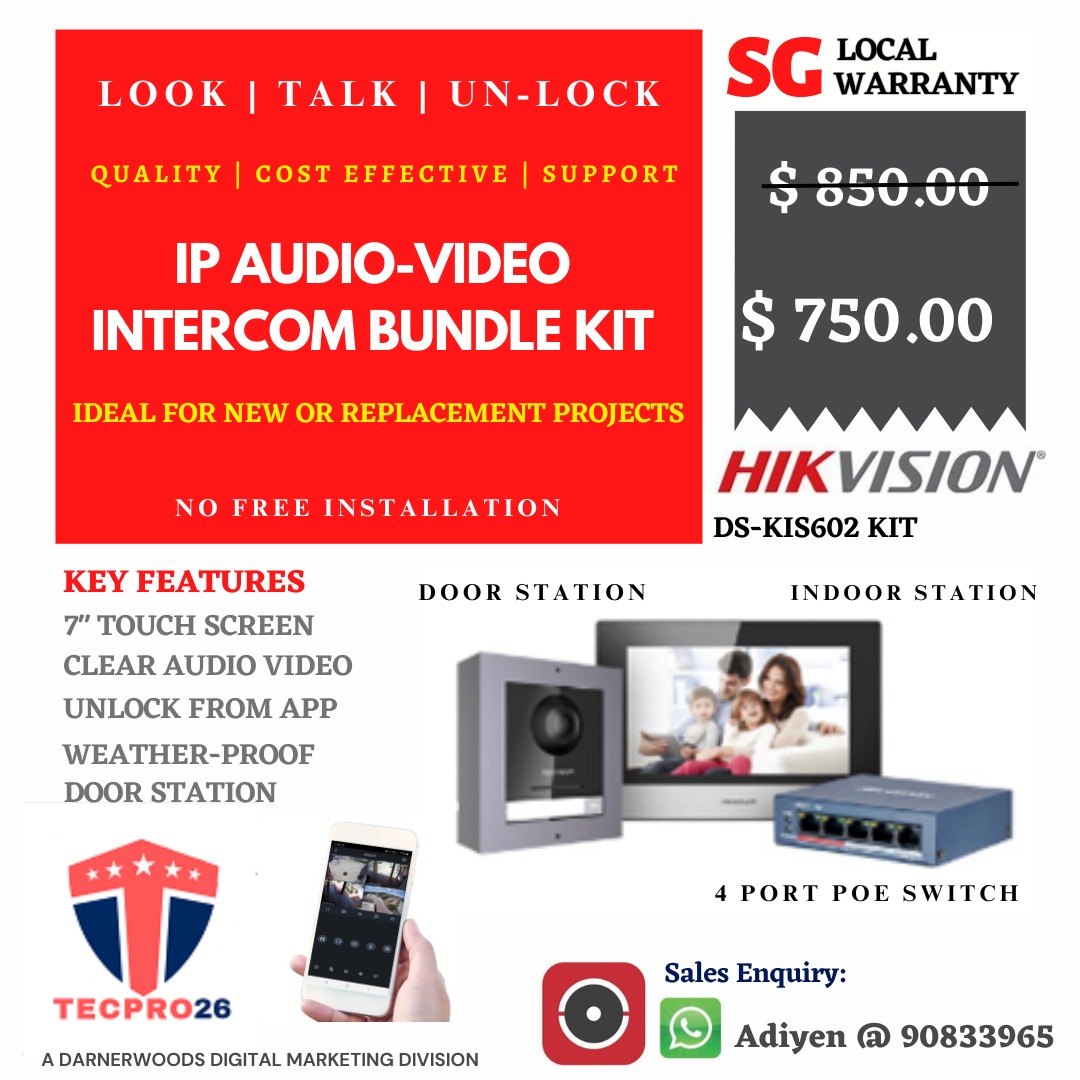 VIDEO INTERCOM HIKVISION IP VIDEO INTERCOM BUNDLE (100% AUTHENTIC ...