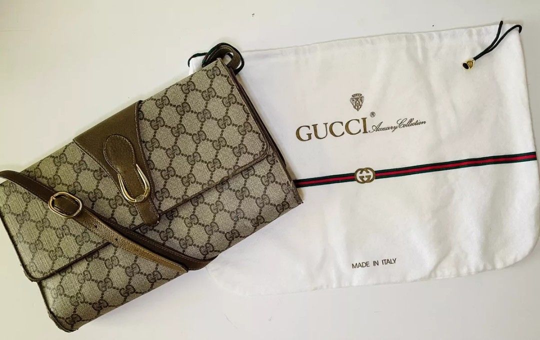Vintage Gucci Clutch Shoulder Bag Purse Old Gucci 94.02.050 Gg Pattern Luxury Bags Wallets on Carousell