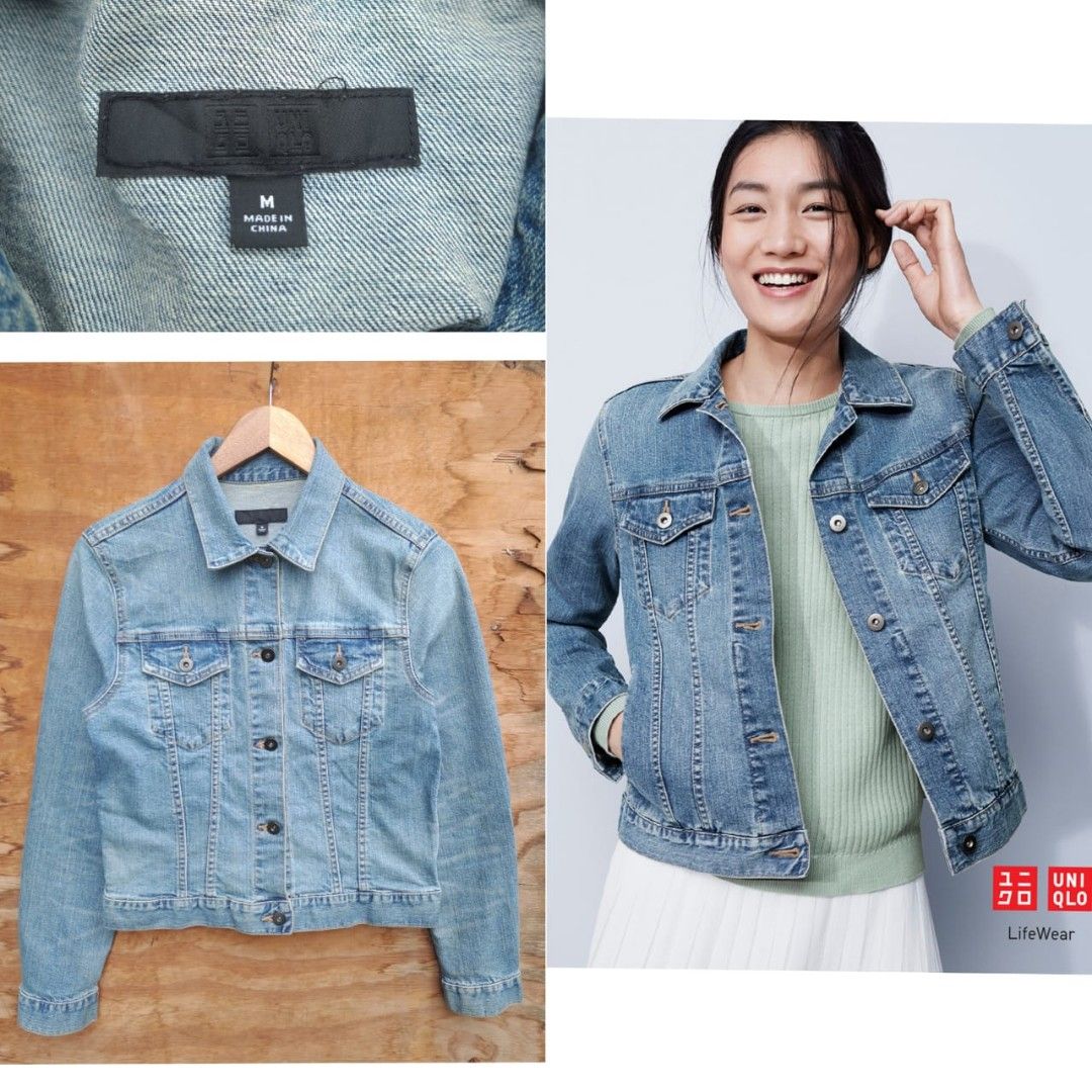 Womens Uniqlo Denim Jacket Jeans Women s Fashion Coats Jackets and Outerwear on Carousell
