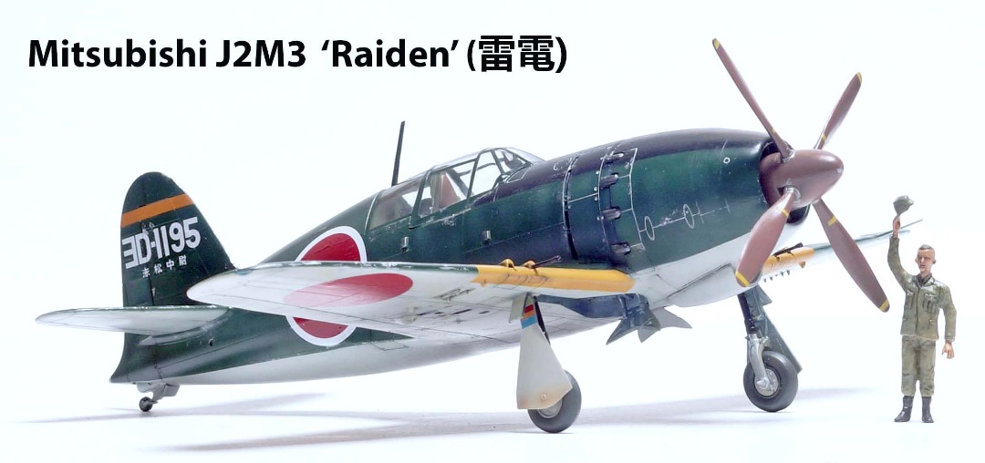 1/48 RAIDEN Japanese fighter aircraft plastic model built, Hobbies ...