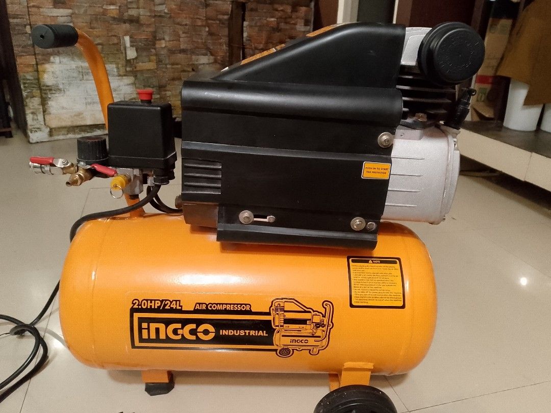 2hp Air compressor ingco (Category: Construction Tools & Equipment) located in Manila. Submitted by cj1808 (Listing ID 1335215820, Image 1). Description: ingco brand 2hp once lng nagamit parang bago pa no issue bought it 9k.