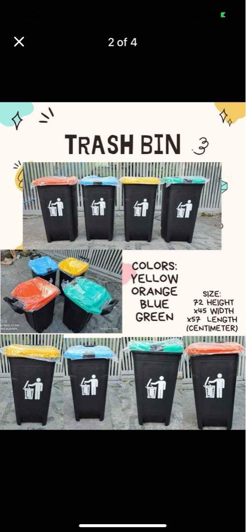 80L Trash bin (Category: Storage Boxes & Baskets) located in Manila. Submitted by kellychz (Listing ID 1335221681, Image 3). Description: ‼️ TRASH BIN WITH WHEELS ‼️ ALL SIZES ARE AVAILABLE ✔️BRANDNEW ✔️BEST SELLER ✔️HIGH QUALITY ✔️AFFORDABLE PRICE ✔️AVAILABLE ONHAND ✔️DIRECT BODEGA PRICE ✔️OPEN FOR BULK ORDERS SIZES: ✅ 28Liters ✅ 30Liters ✅ 45Liters ✅ 50Liters ✅ 80Liters ✅ 100Liters ✅ 150Liters ✅ 250Liters 💰MODE OF PAYMENT 📍GCASH PAYMENT 📍CAS
