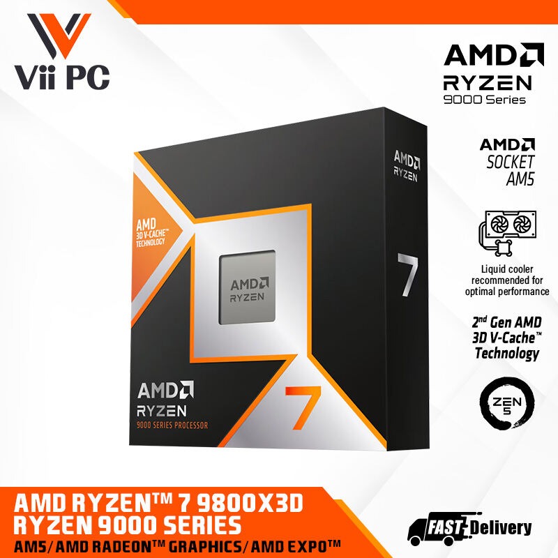 AMD Ryzen 7 9800X3D 9000シリーズ CPU