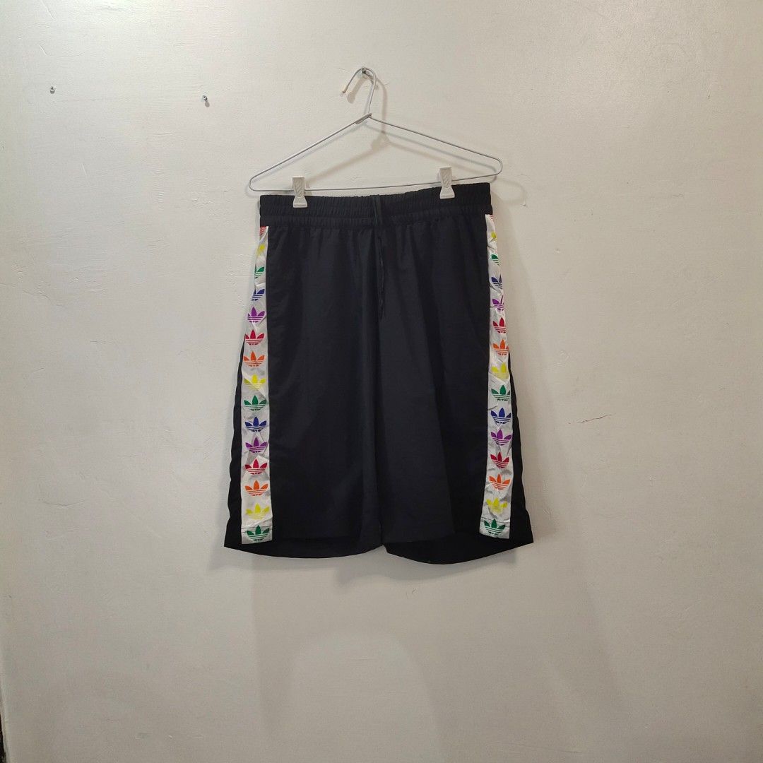 Adidas pride rainbow trefoil tape short discount