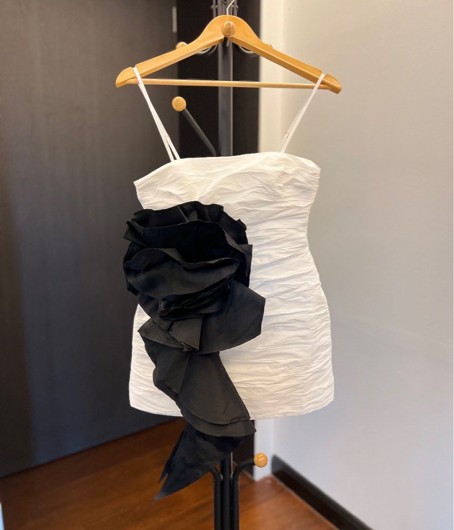 black tie front mini dress Laurel Tie Front Mini Dress